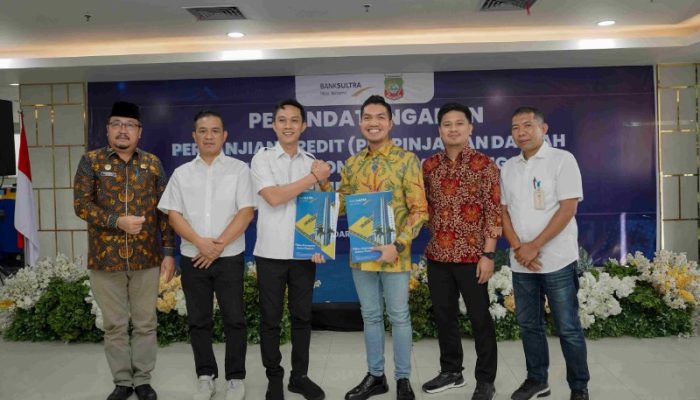 Akselerasi Pembangunan Infrastruktur, Pemkab Konawe Utara dan Bank Sultra Resmi Tandatangani Perjanjian Kredit Strategis